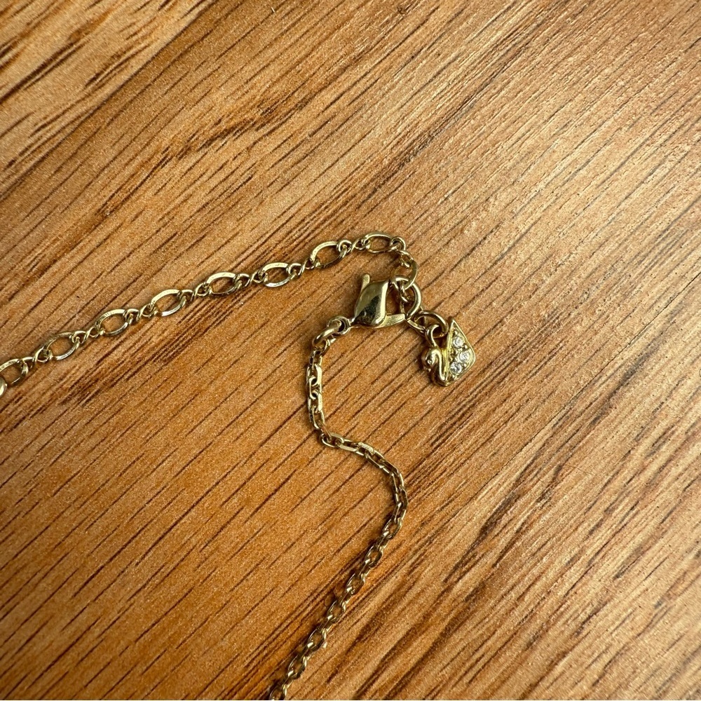 SWAROVSKI Parallele Desert Glow Mini Pendant Necklace Gold Vintage - Picture 4 of 4